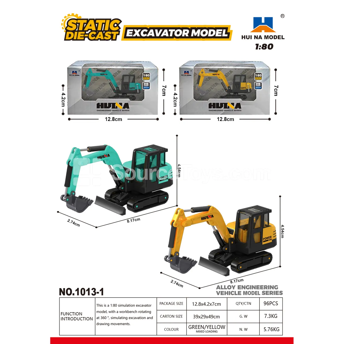 1:80 Alloy Excavator Model