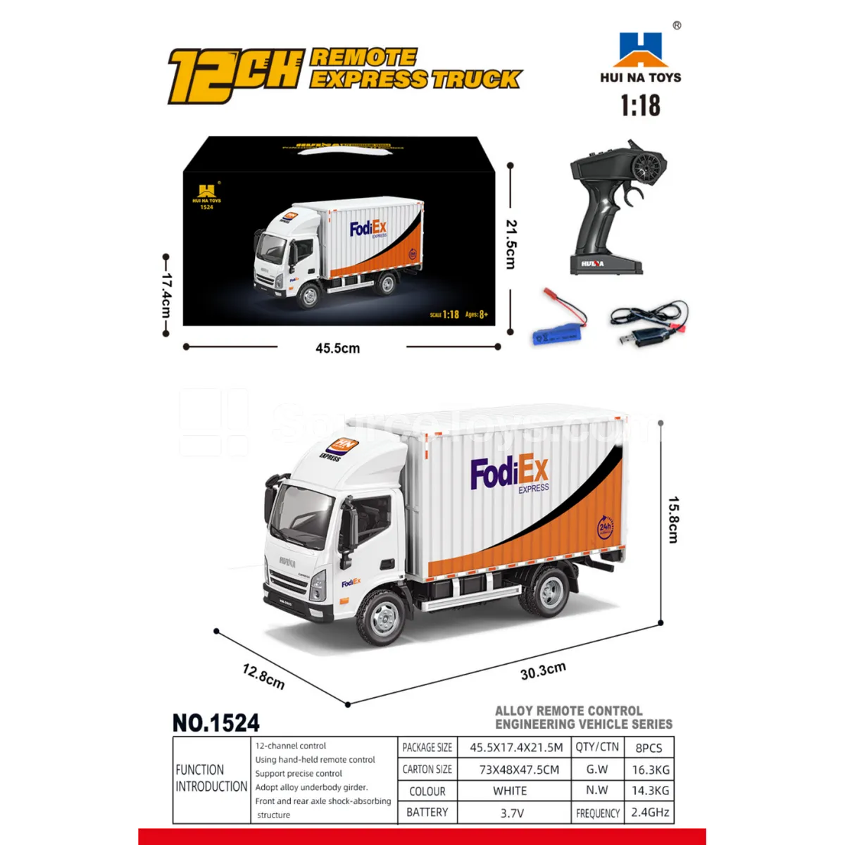 1:18 12-Channel Alloy Remote Control Van 1:18 12-Channel Alloy Remote Control Van