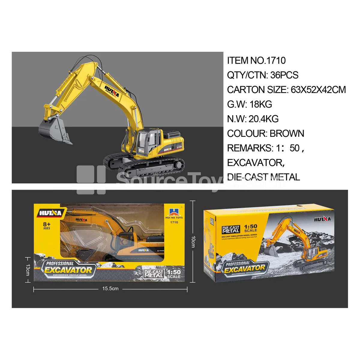 1:50 Alloy Excavator Static Model 1:50 Alloy Excavator Static Model