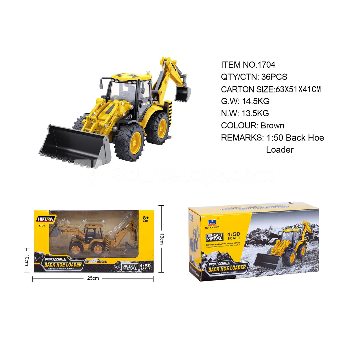 1:50 Alloy Two-Way Forklift Static Model