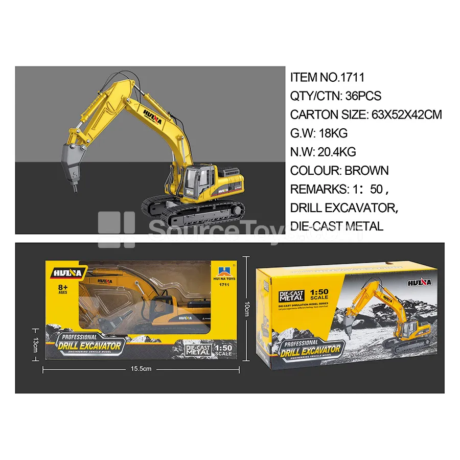 1:50 Alloy Demolition Machine Static Model