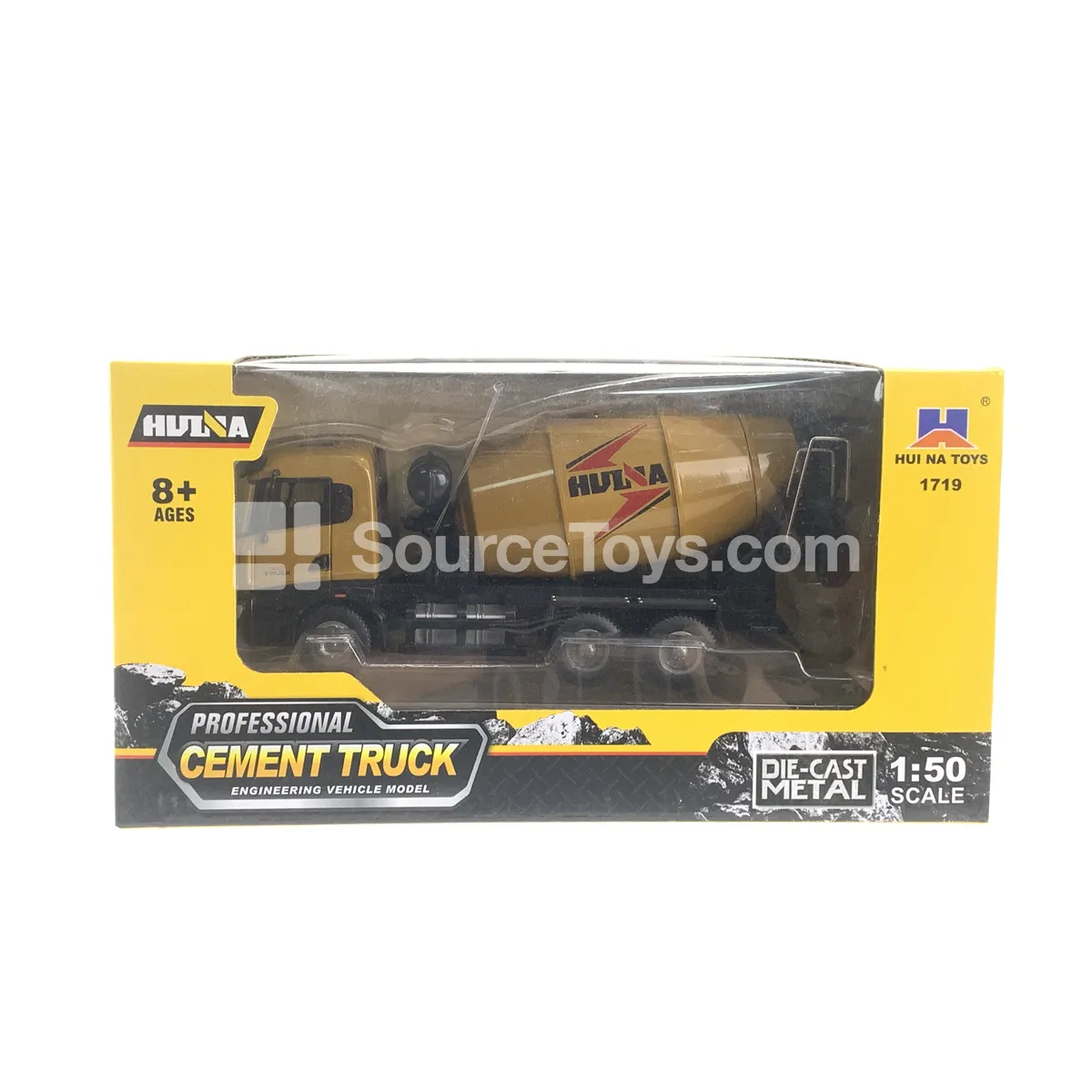 1:50 Alloy Concrete Mixer Static Model (Yellow)
