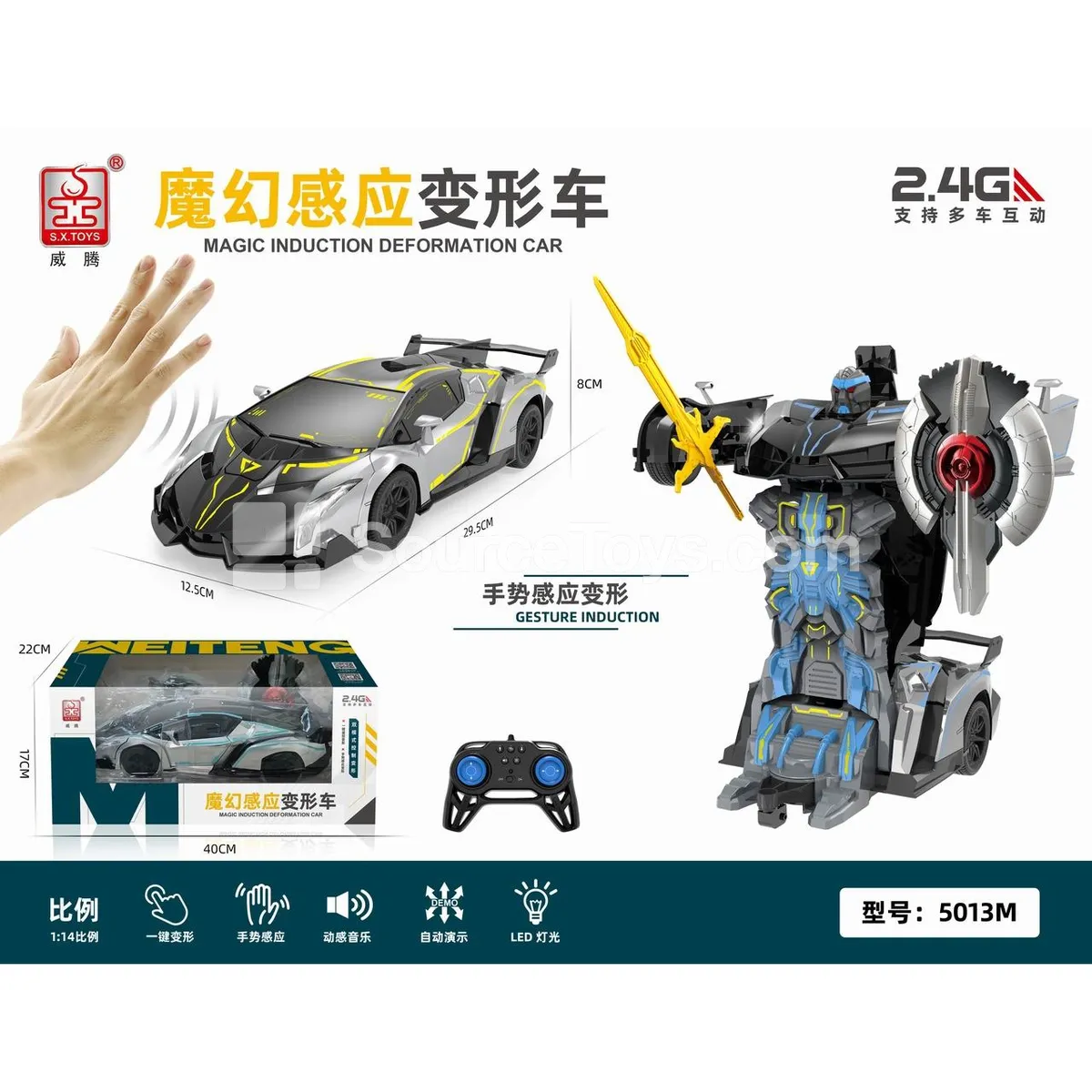 1:14 Transformable Robot Remote Control Car, Simple Edition 1:14 Transformable Robot Remote Control Car, Simple Edition