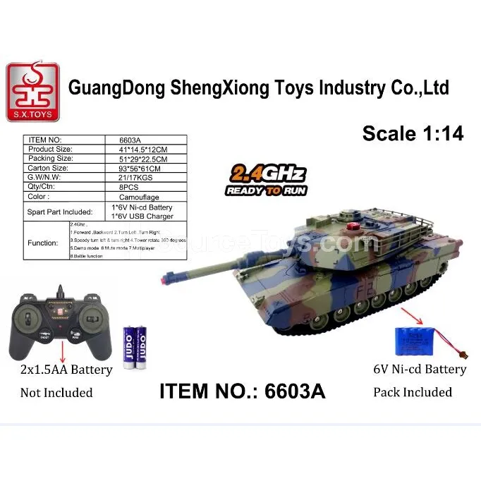 1:14 Multi-Function Battle Tank - M1A2 1:14 Multi-Function Battle Tank - M1A2