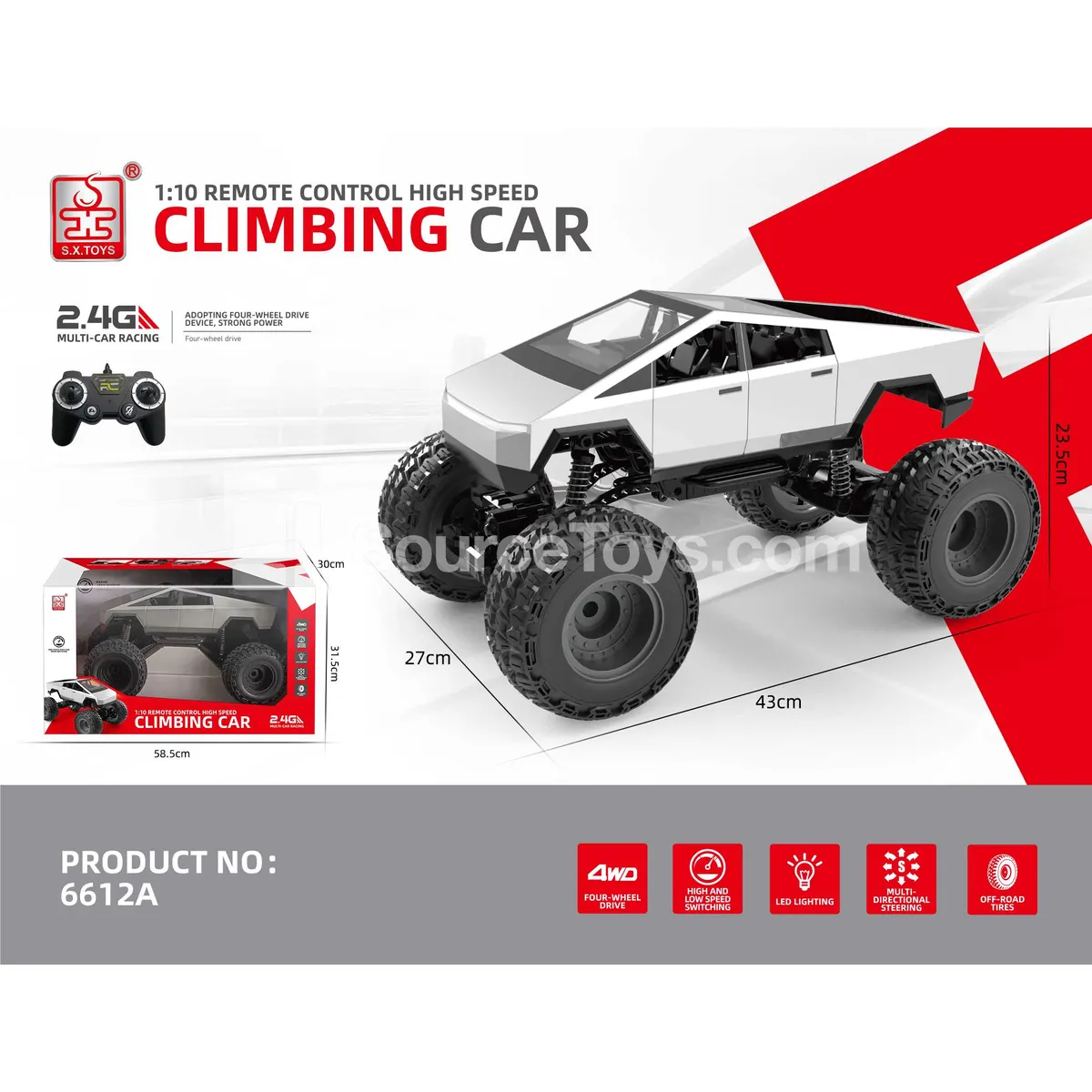 1:10 RC High-Speed Climbing Car