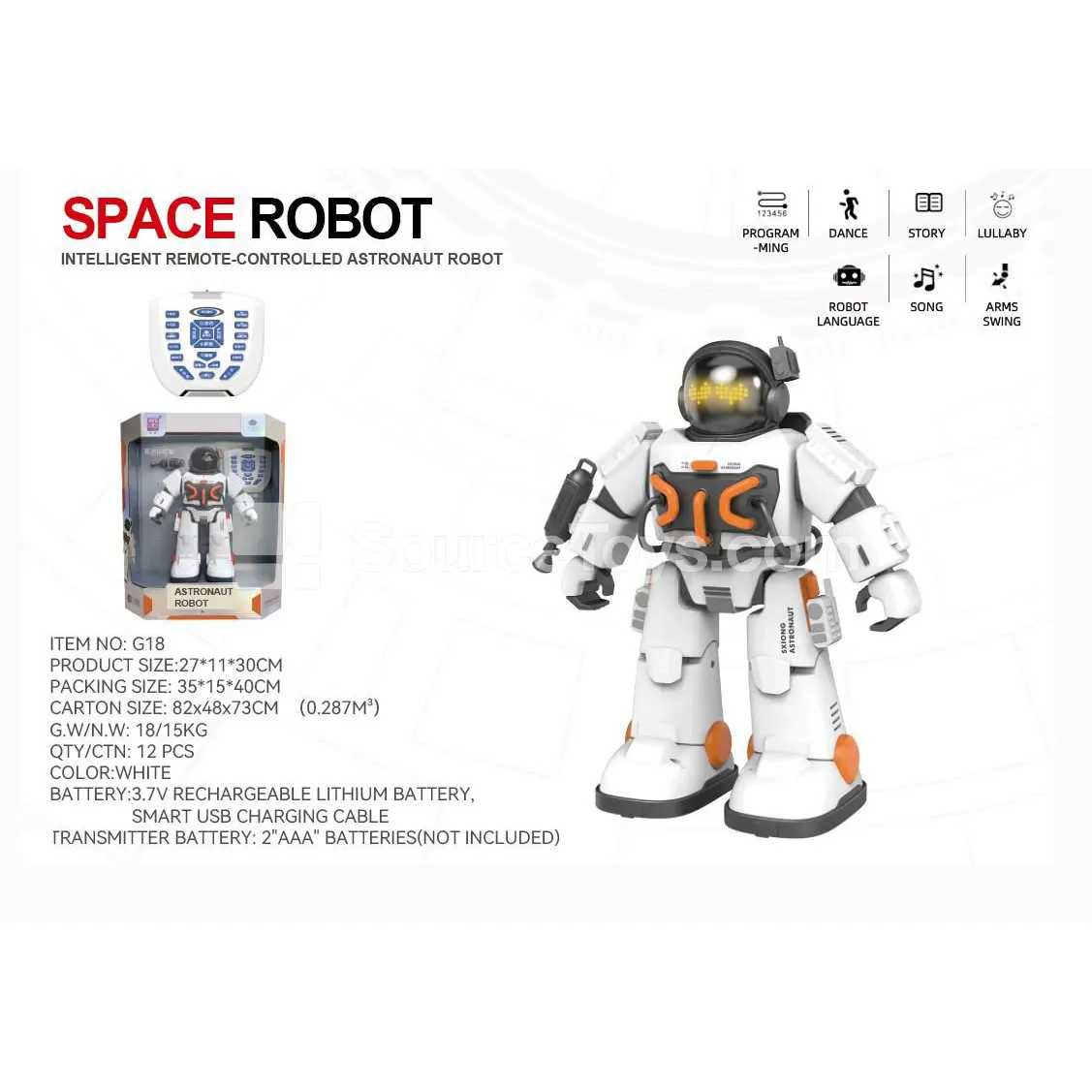 Infrared Remote Control Robot (G18)