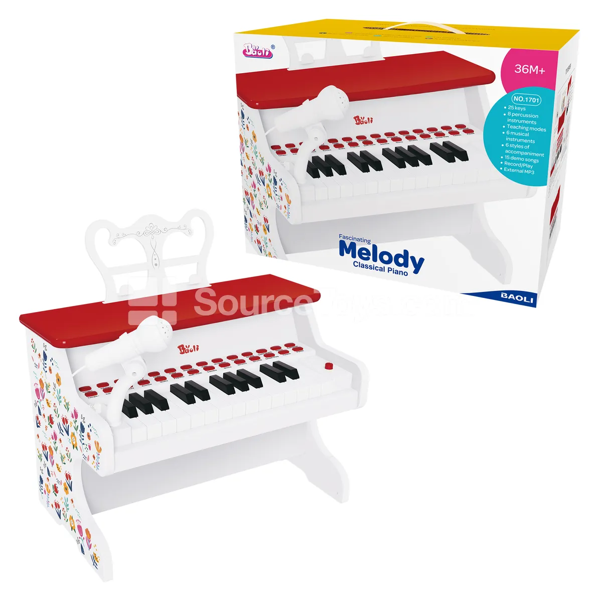 Classic Piano (Simple Version) Black/White/Red Single Color Classic Piano (Simple Version) Black/White/Red Single Color