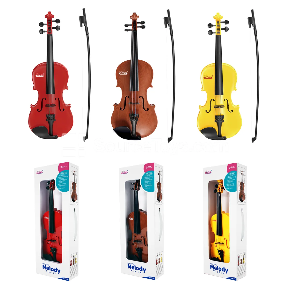 Violin (Brown/Yellow/Red, Solid Color)