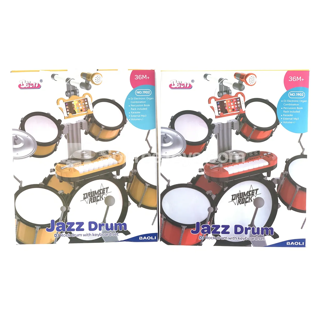 Rock Drum & Keyboard Combo - Jazz Drum (Red/Yellow Single Color) Rock Drum & Keyboard Combo - Jazz Drum (Red/Yellow Single Color)