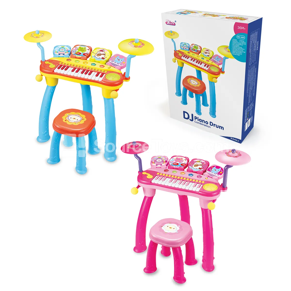 DJ Drum & Piano Combo Orange/Magenta Single Color