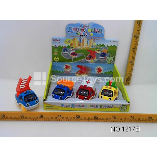6-Pack Friction-Powered Fire Engineering Vehicles 6-Pack Friction-Powered Fire Engineering Vehicles