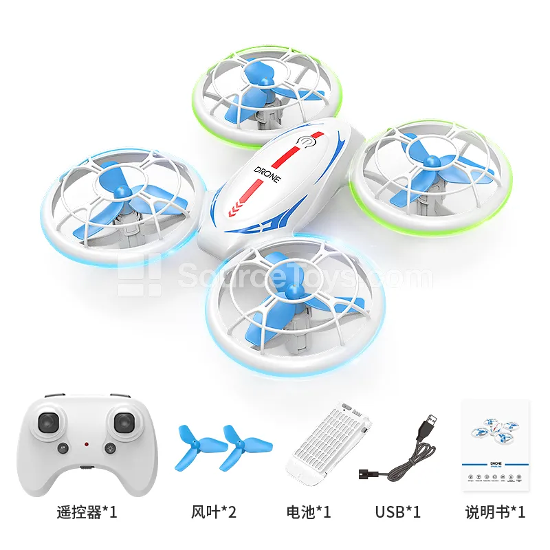 2.4G RC Quadcopter Drone with LED Lights, Altitude Hold & 360° Flip