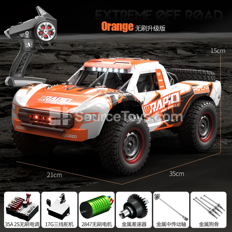 1:14 Scale RC Car Brushless 70km/h Off-Road Buggy Upgrade