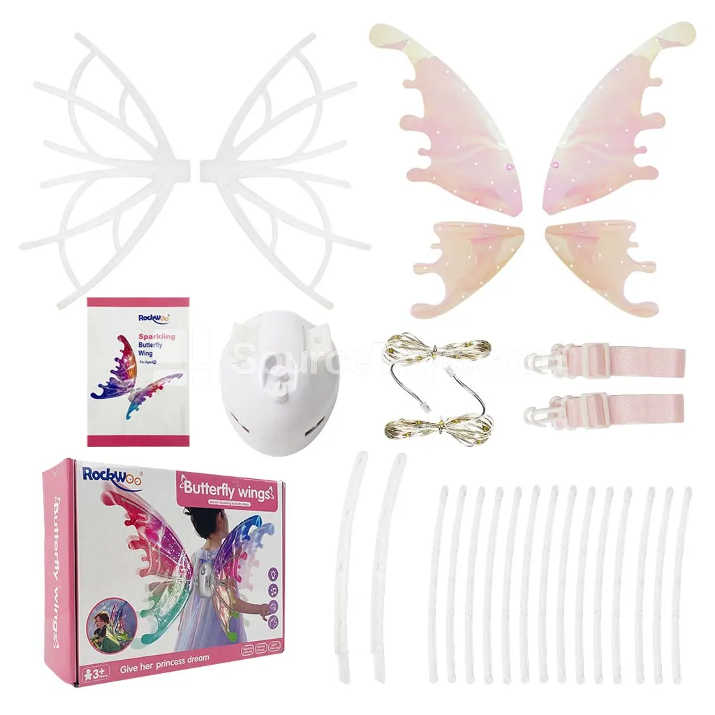 Electric Butterfly LED Wings Backpack for Kids Pretend Play