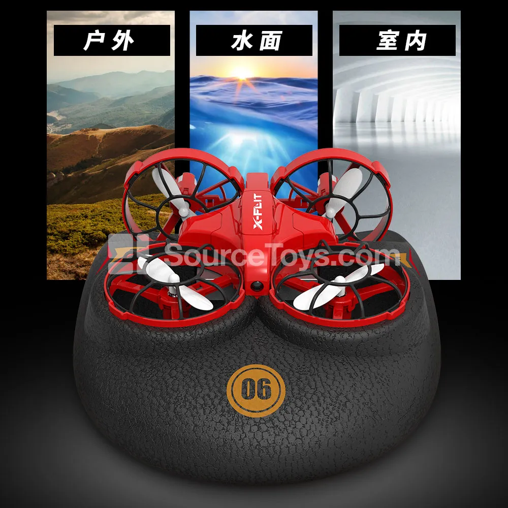 H116 Mini 4-Axis RC Aircraft Land/Water/Air 3-in-1 Toy