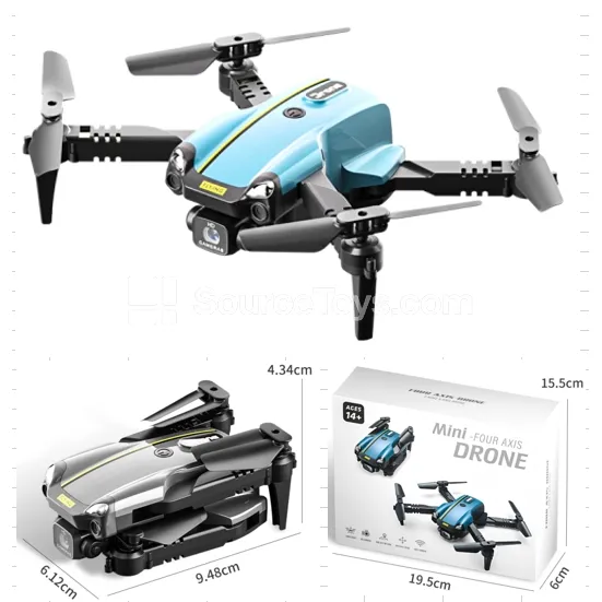 Foldable RC Quadcopter with Camera for Aerial Photography, 2.4GHz Remote Control Drone Toy