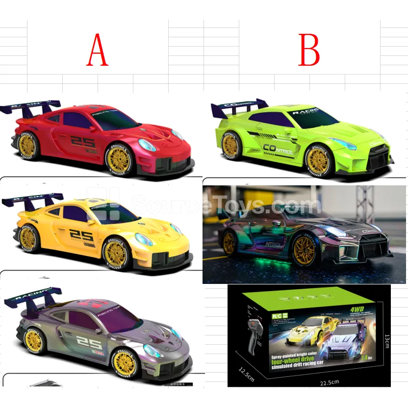 Remote Control Racing Car 1:18 4WD 2.4G Stunt Car with Lights & Music Remote Control Racing Car 1:18 4WD 2.4G Stunt Car with Lights & Music