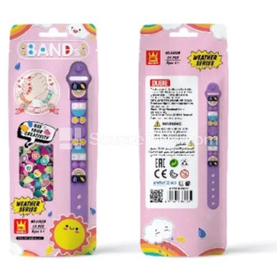Building Block Bracelet (Purple) 6 Styles Assorted / 80 Bags per Style Building Block Bracelet (Purple) 6 Styles Assorted / 80 Bags per Style