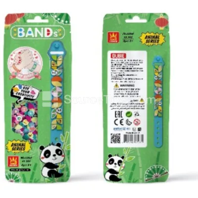 Building Block Bracelet (Light Blue) - 6 Styles Assorted, 80 Packs per Style