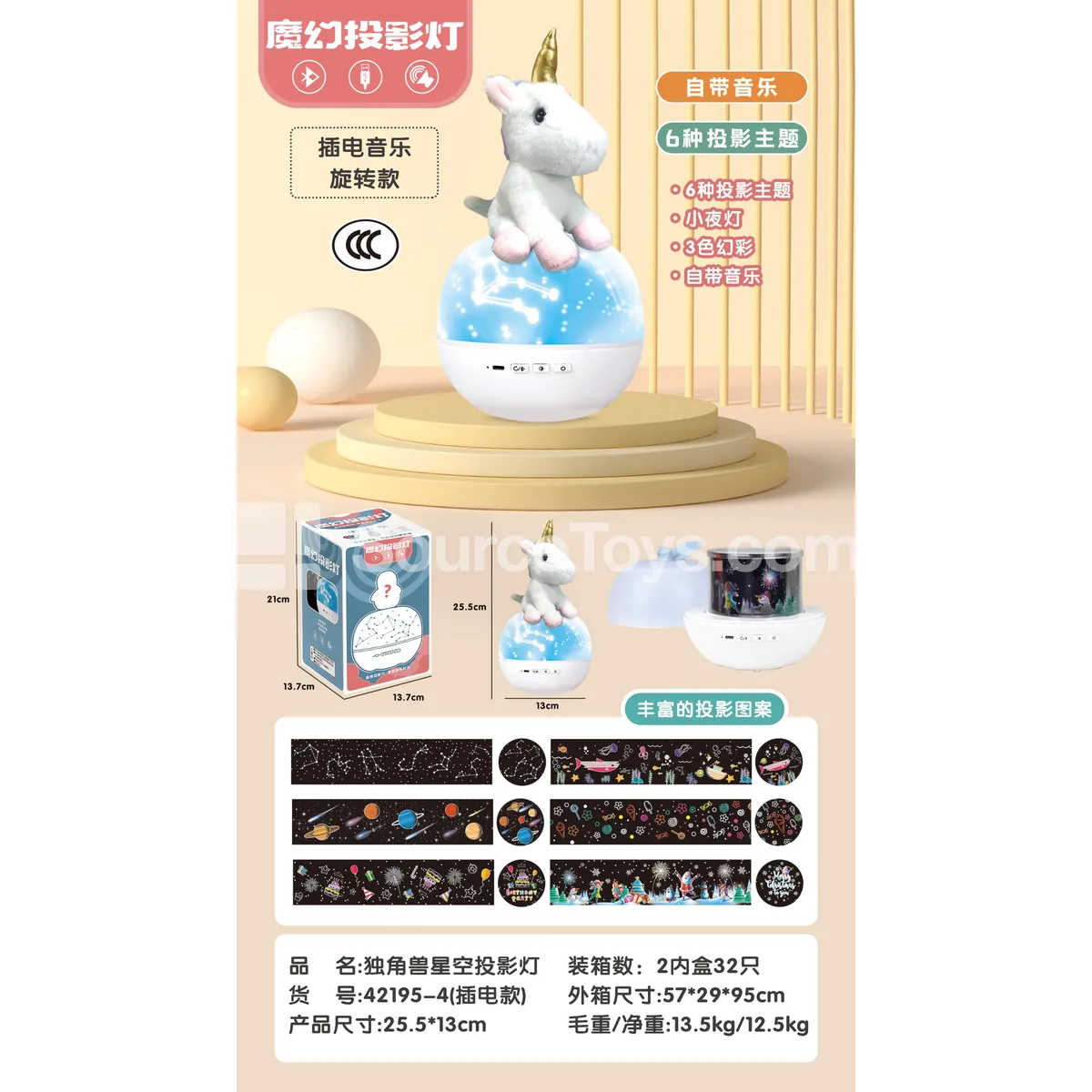 Unicorn Projection Lamp (Plug-in, Music & Rotation) Unicorn Projection Lamp (Plug-in, Music & Rotation)
