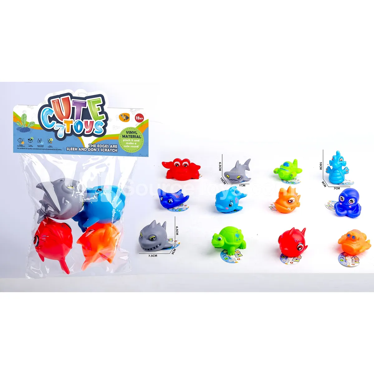 Vinyl Ocean Animal Set 4pcs