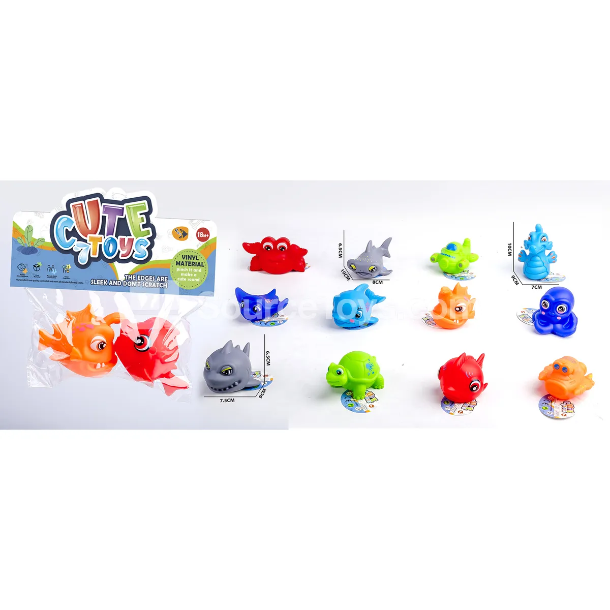 Vinyl Ocean Animals 2pcs