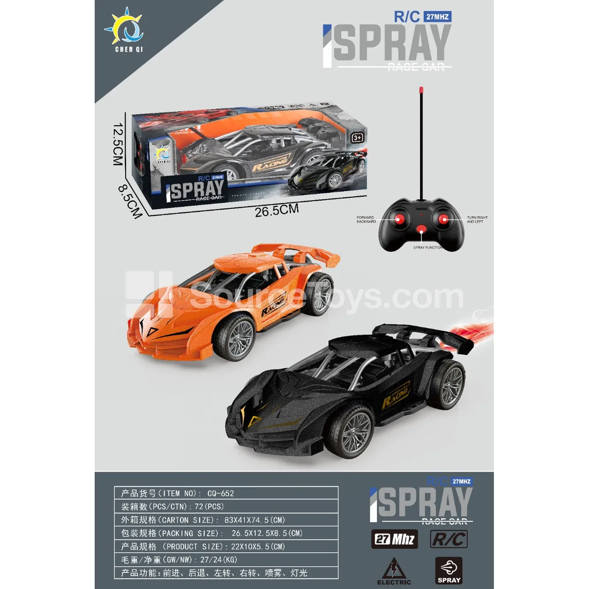 1:18 Poison Spray Car (27MHz)