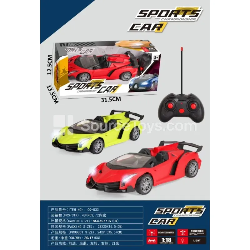 1:18 4-Channel Poison Convertible Sports Car