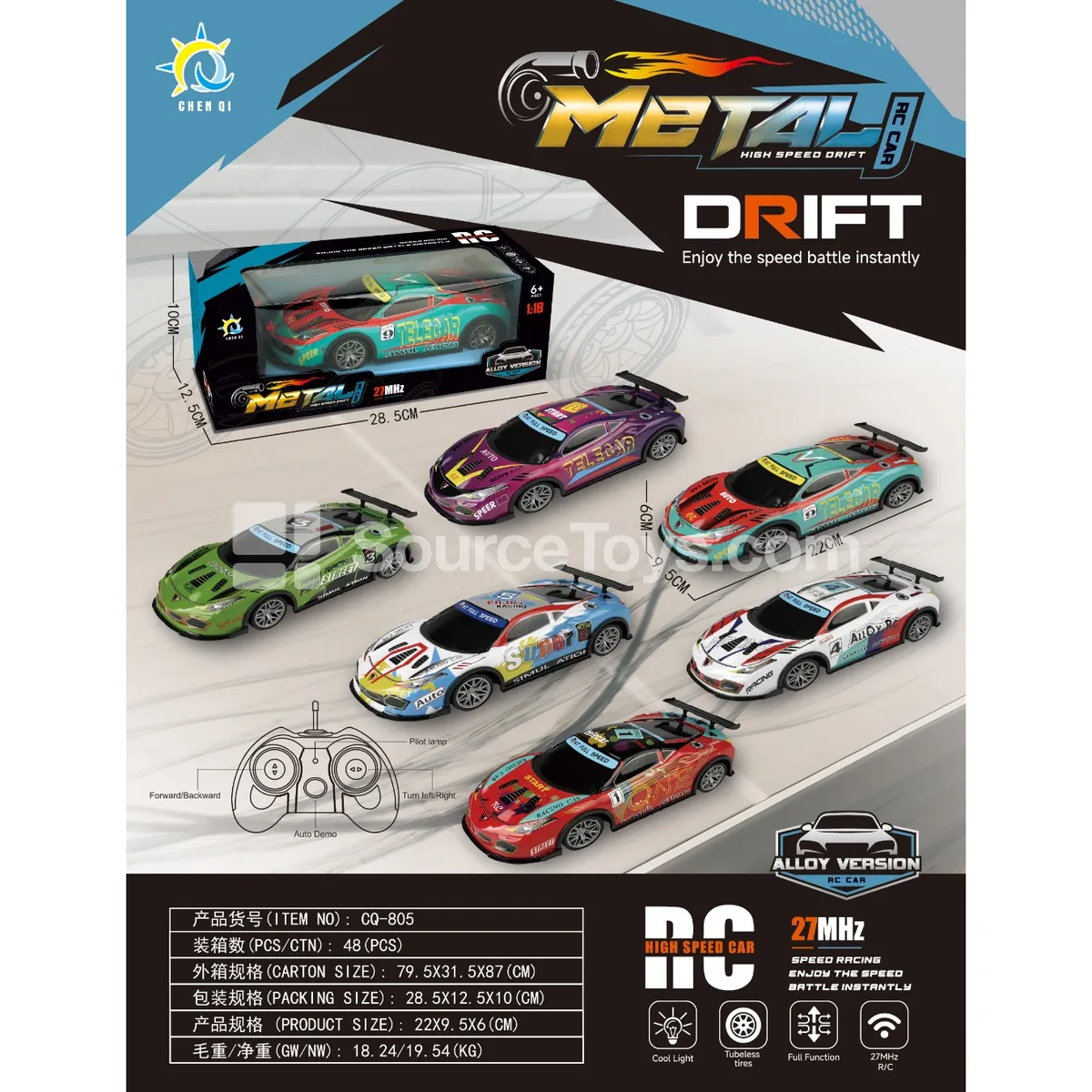 27MHz Alloy Remote Control Car (CQ-805) 27MHz Alloy Remote Control Car (CQ-805)