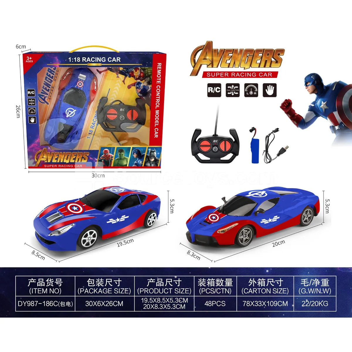 1:18 Remote Control Action Figure Car