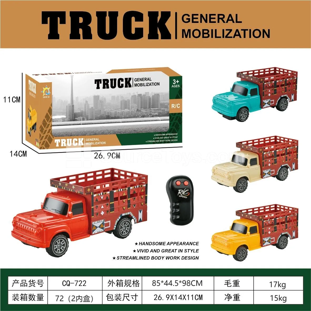 1:20 2CH 4-Wheel Heat Transfer Truck