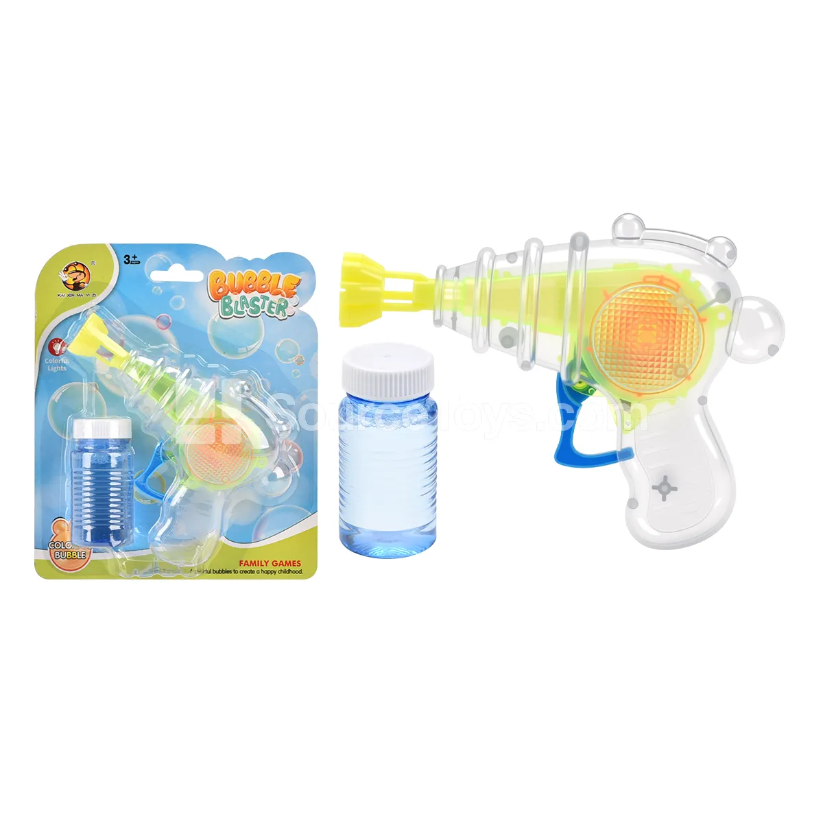 Glow-in-the-Dark Transparent Bubble Gun