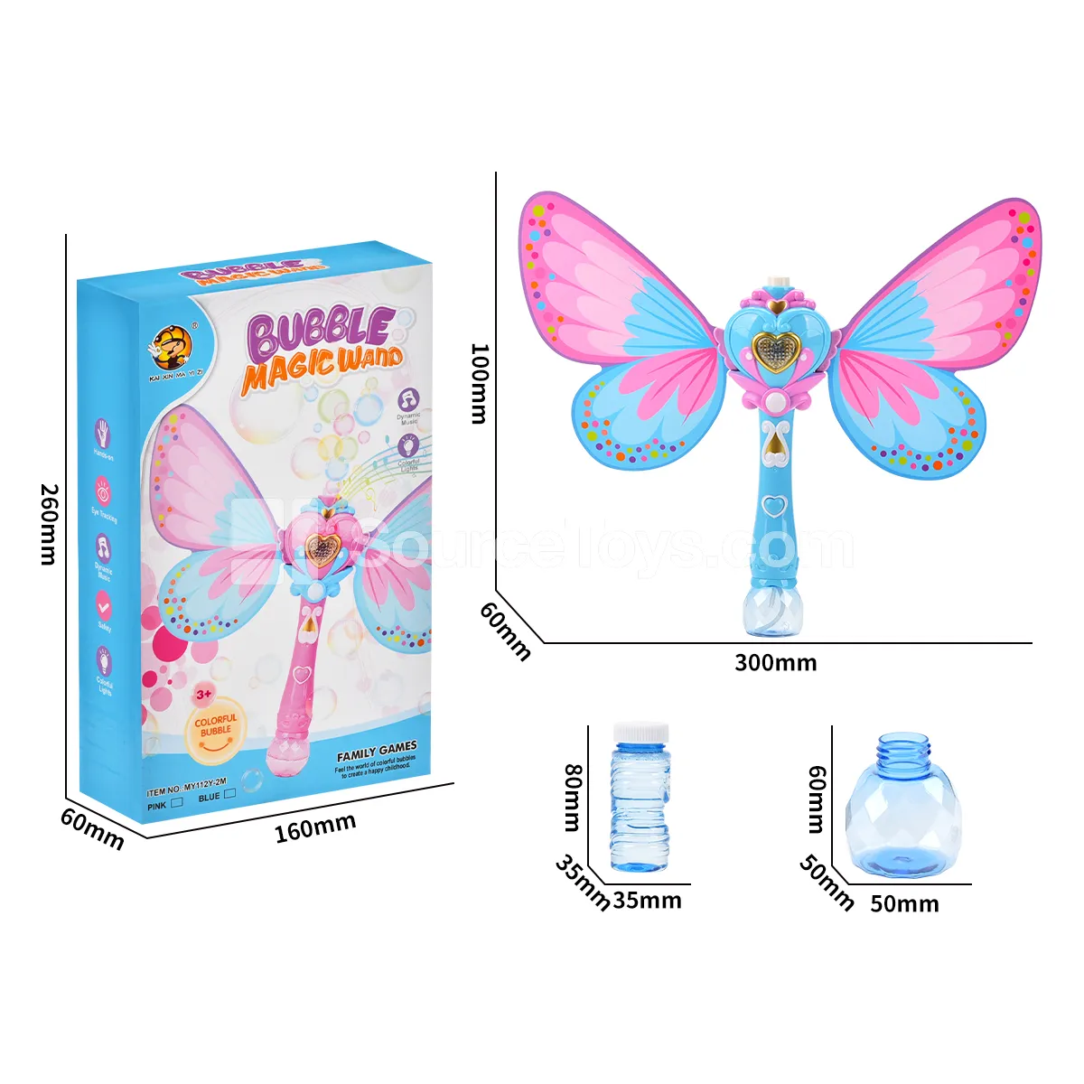 Winged Bubble Wand (Single Hole) Winged Bubble Wand (Single Hole)