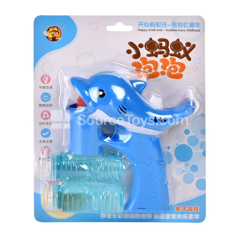 Solid-Color Dolphin Bubble Gun