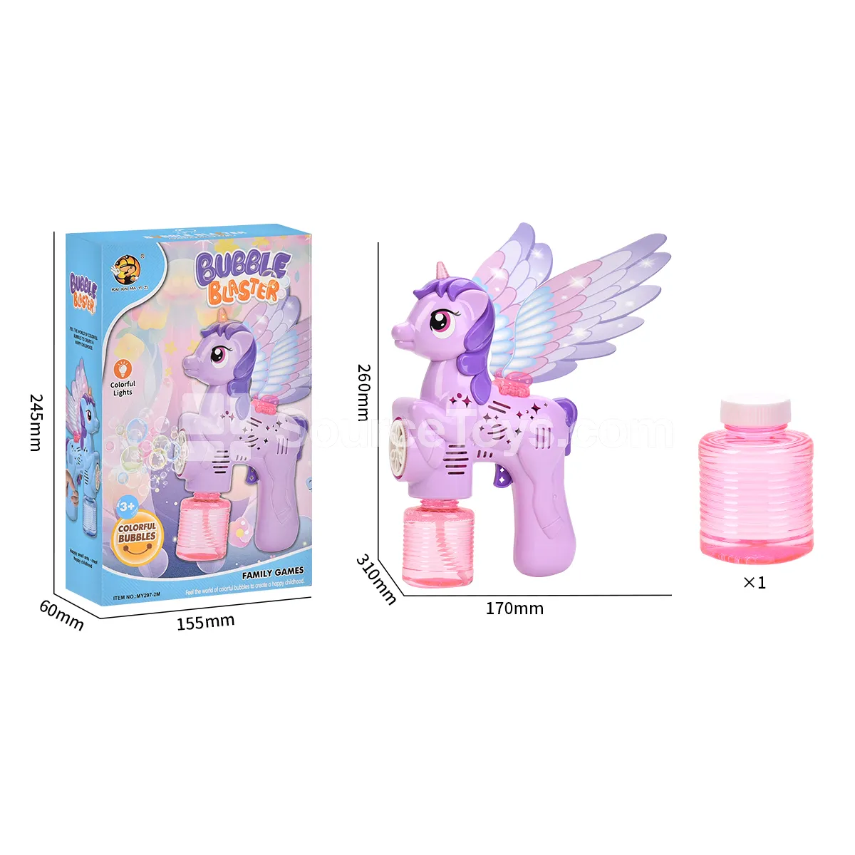 Multihole Unicorn Bubble Gun