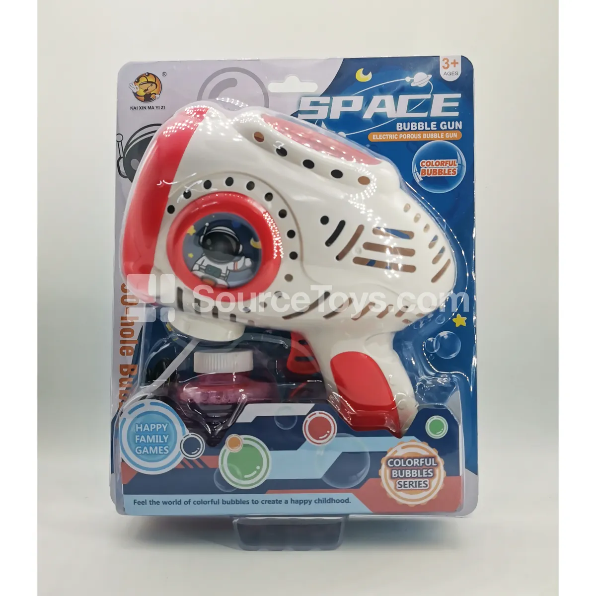 30-Hole Space Bubble Gun with Card Packaging