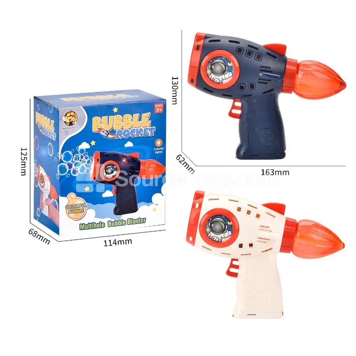 Multi-Hole Rocket Bubble Gun (with Lights) Multi-Hole Rocket Bubble Gun (with Lights)