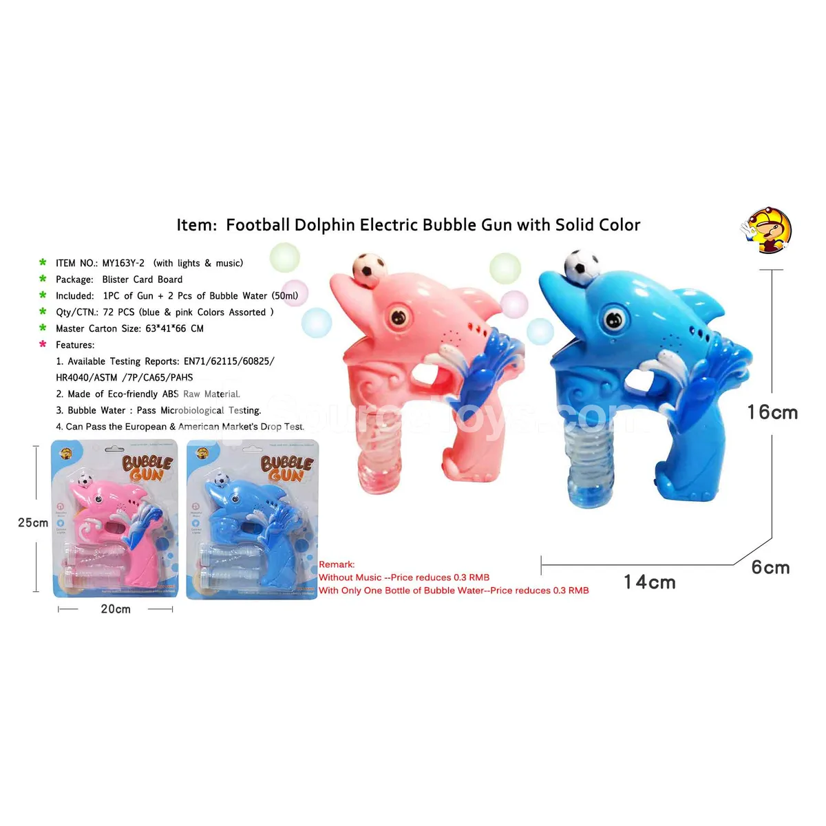 Solid Color Dolphin Bubble Gun with Lights Music and 2 Bottles Solid Color Dolphin Bubble Gun with Lights Music and 2 Bottles