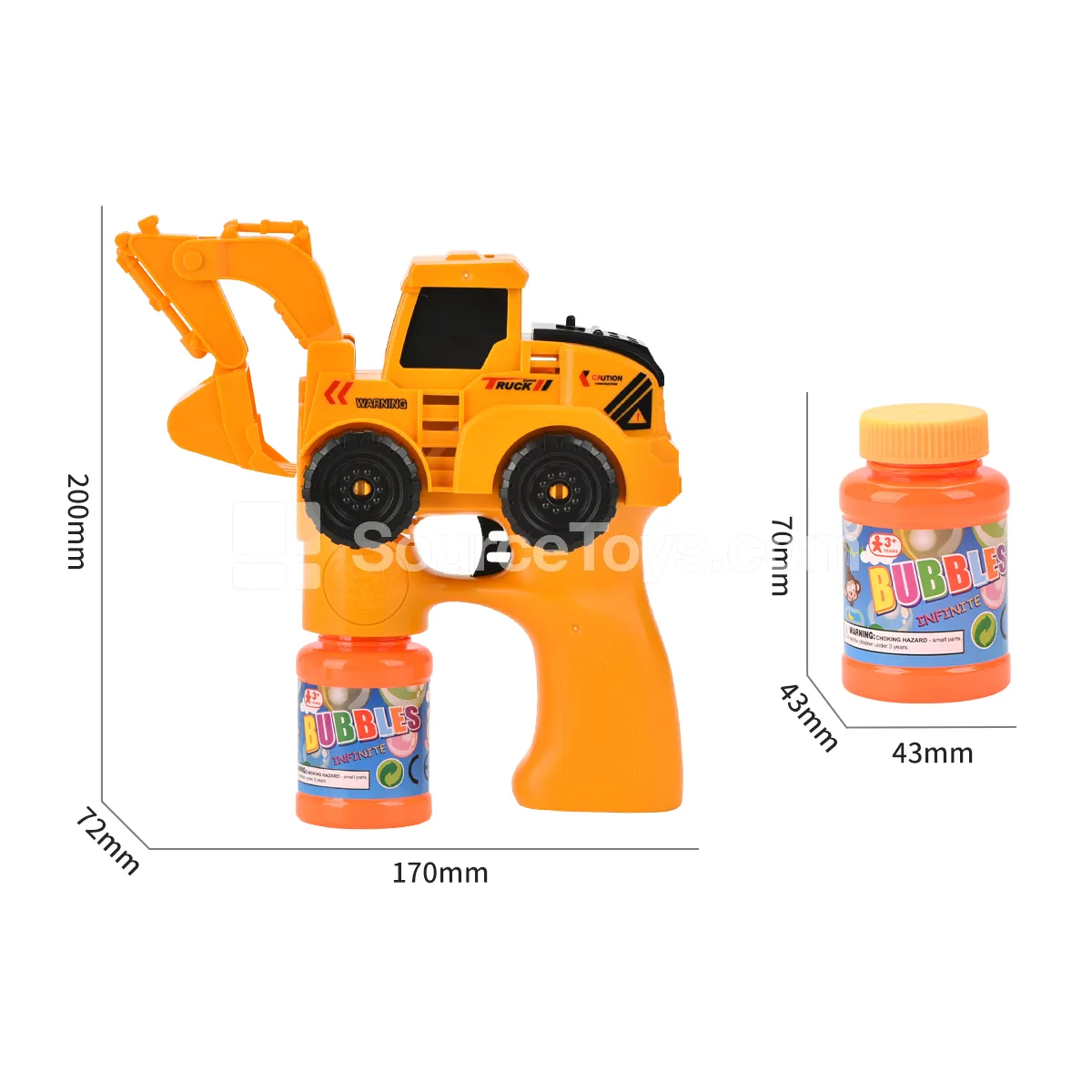 Excavator Bubble Gun with Lights Excavator Bubble Gun with Lights
