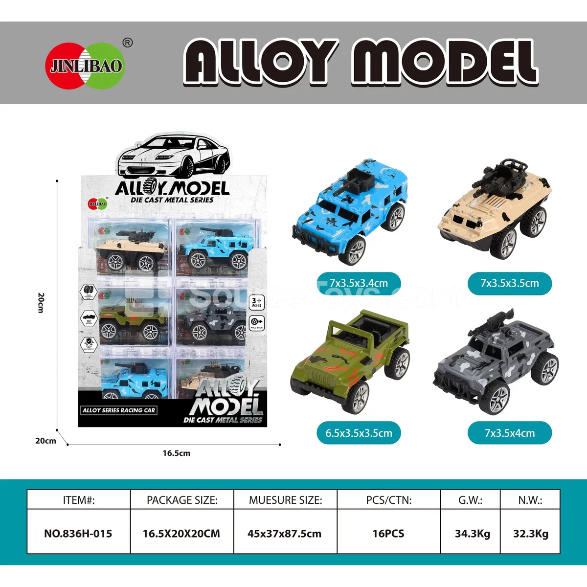 24PCS ABS Building Blocks & Alloy Pull-Back Military Vehicles Set