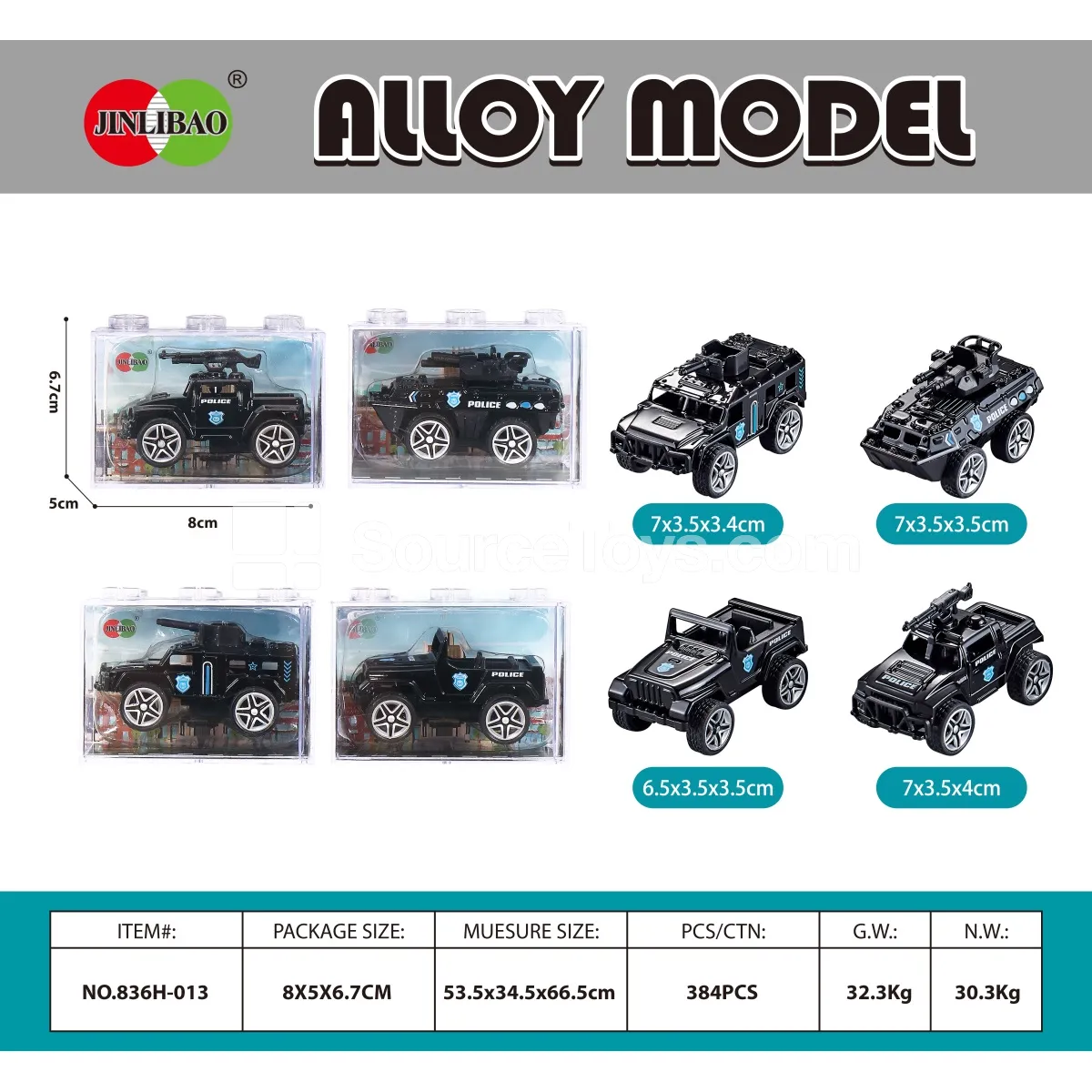 Alloy Pullback Police Car Building Block Set Alloy Pullback Police Car Building Block Set