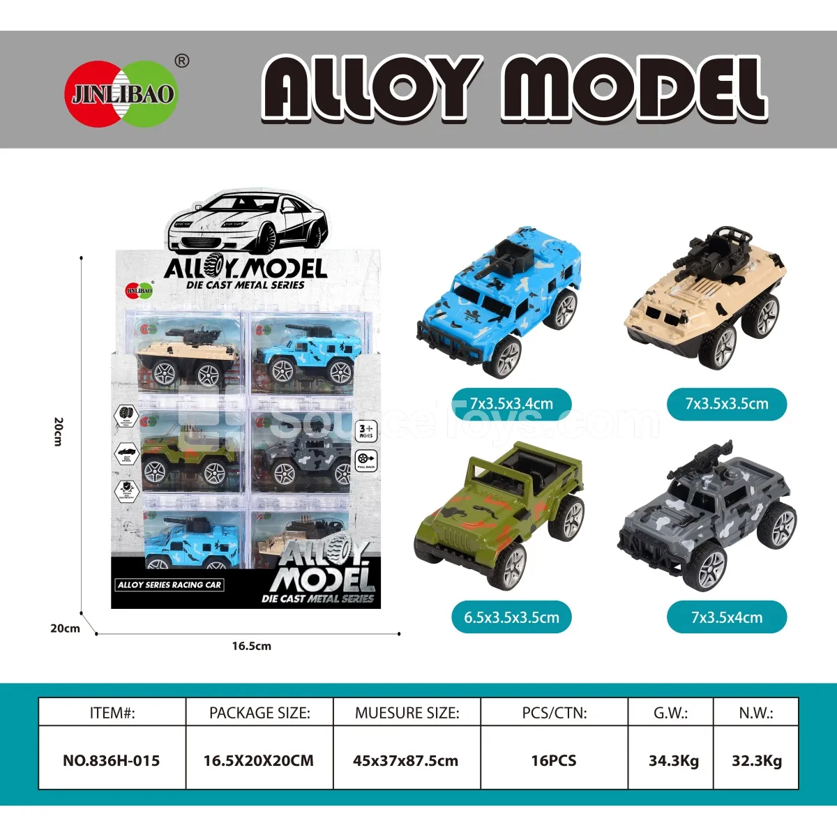 24PCS ABS Building Blocks & Alloy Pull-Back Military Vehicles Set