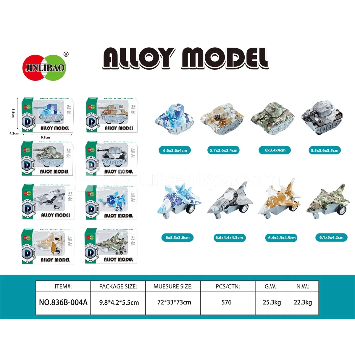 Mini Pullback Alloy Fighter & Tank Set Mini Pullback Alloy Fighter & Tank Set