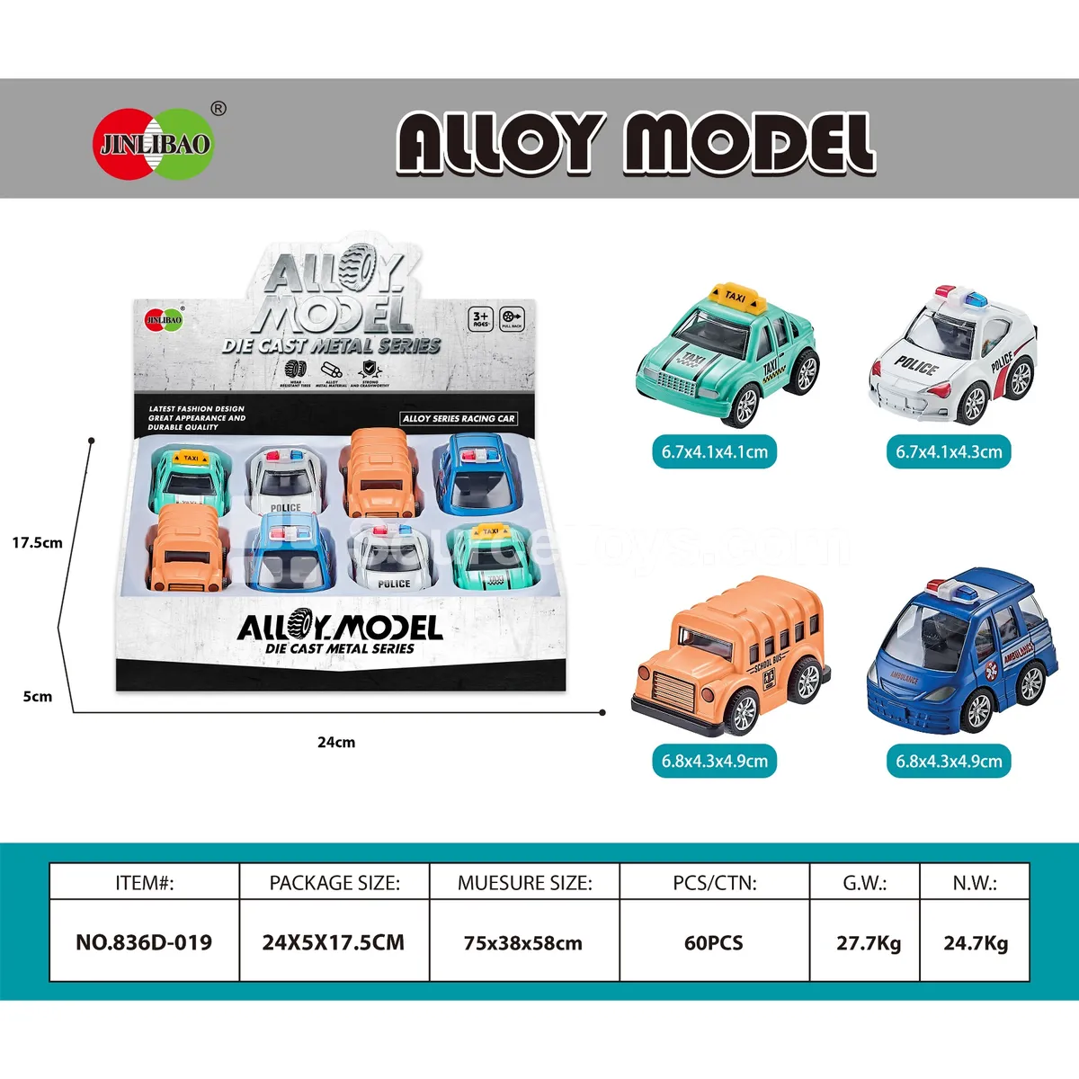 8PCS Alloy City Cars with Pull-Back Action in Flat Display Box 8PCS Alloy City Cars with Pull-Back Action in Flat Display Box