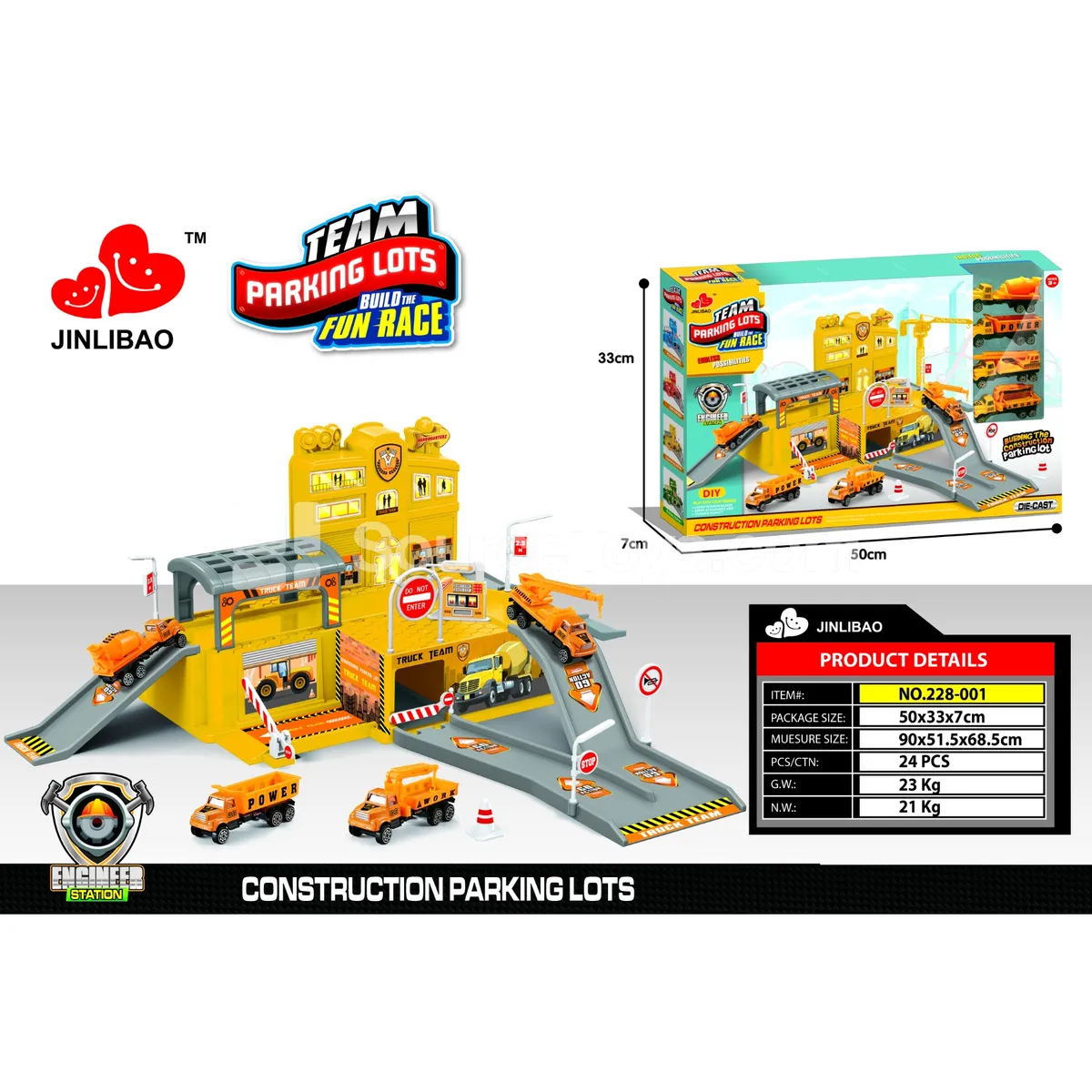 Construction Parking Lot Alloy Cars (4pcs) Construction Parking Lot Alloy Cars (4pcs)
