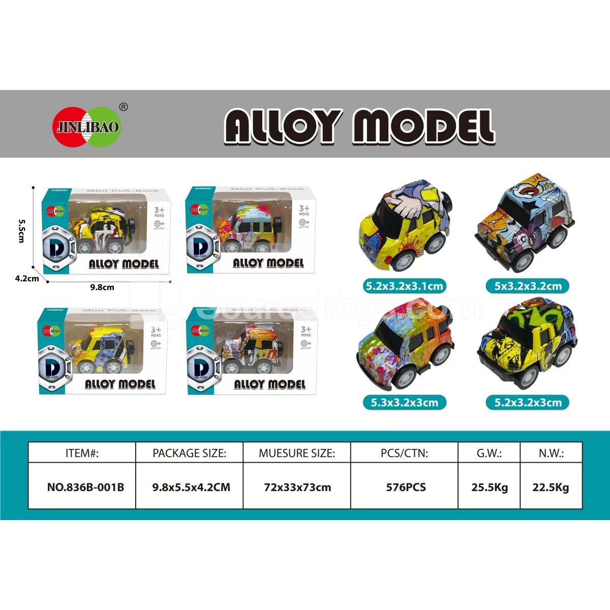 Mini Graffiti Pullback Alloy Car