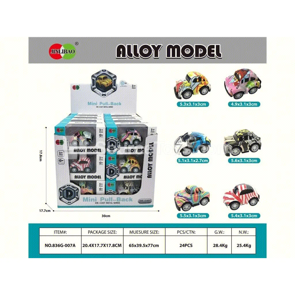 24PCS Display Box Mini Doodle Pull-Back Alloy Cars 24PCS Display Box Mini Doodle Pull-Back Alloy Cars
