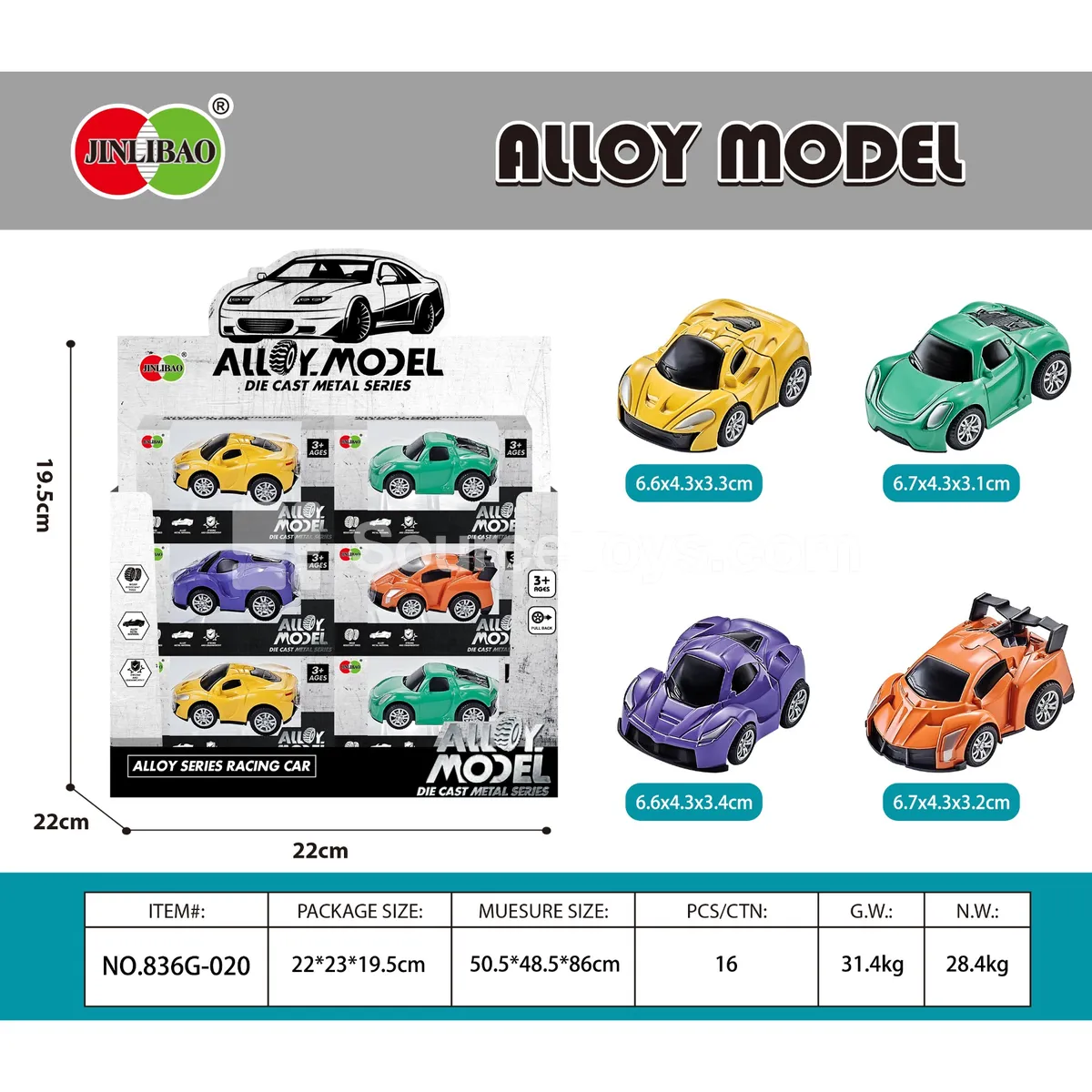 24PCS Display Box Alloy Mini Pull-Back Racing Cars 24PCS Display Box Alloy Mini Pull-Back Racing Cars