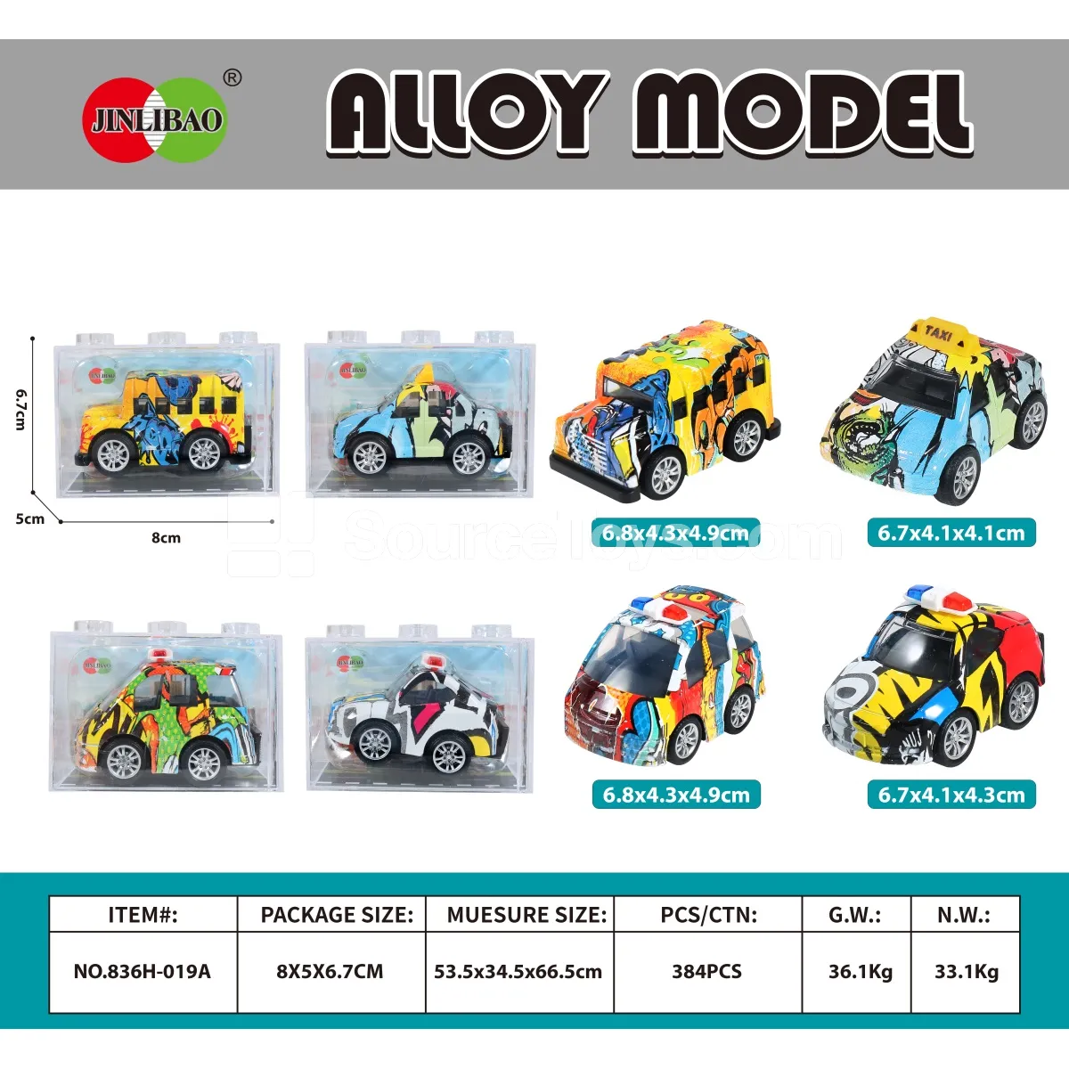 1PC MOC Building Block Box Alloy Q-Style Pullback Graffiti City Car 1PC MOC Building Block Box Alloy Q-Style Pullback Graffiti City Car