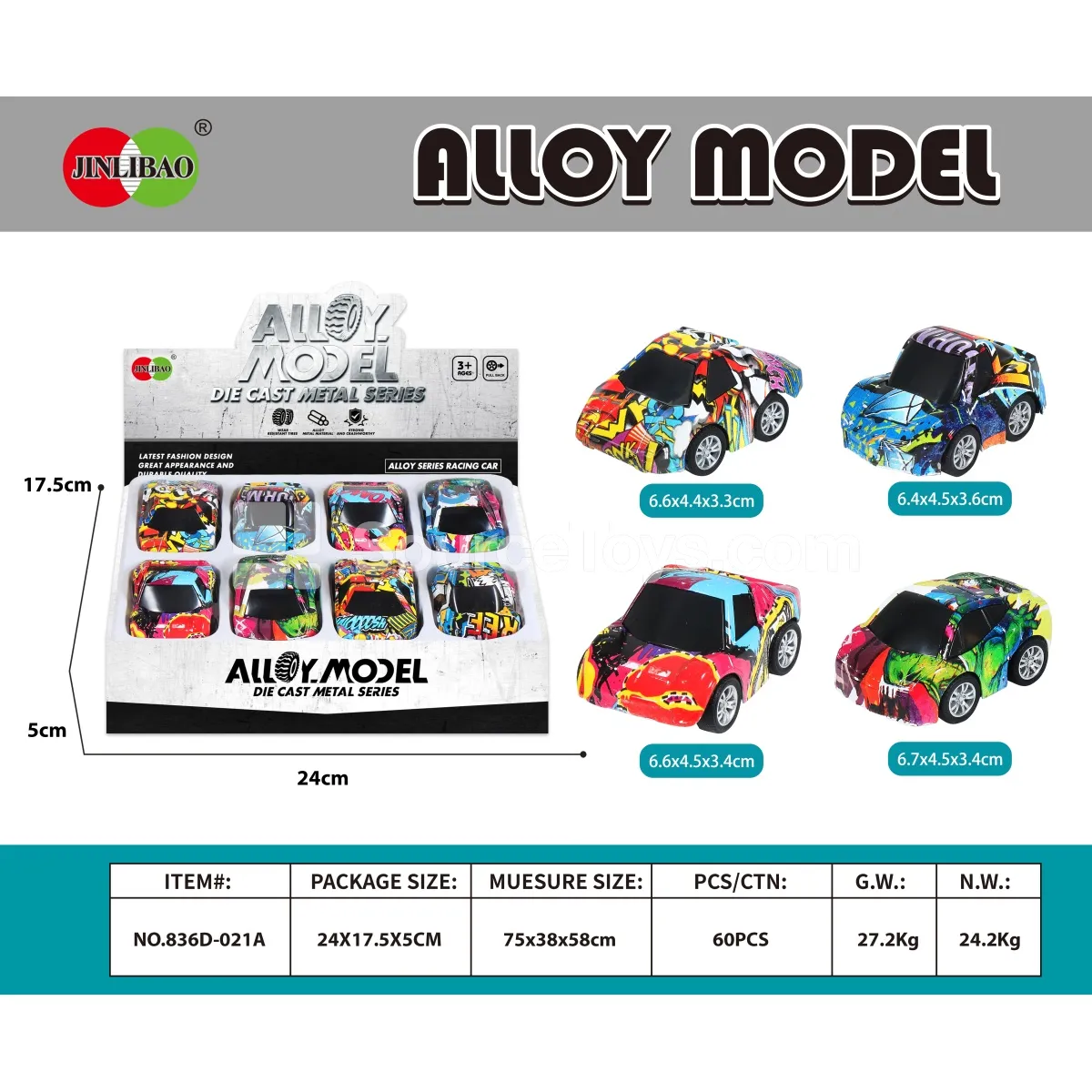8PCS Alloy Cartoon Racing Cars with Pull-Back Action in Display Box 8PCS Alloy Cartoon Racing Cars with Pull-Back Action in Display Box